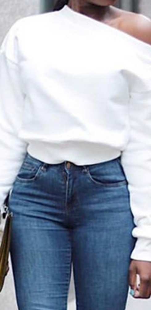 White Off The Shoulder Shirt